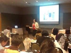 Imogen Lamport presenting on women's style AICI malaysia